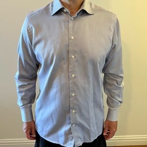 Eton Blue Button Down Longsleeve Dress Shirt